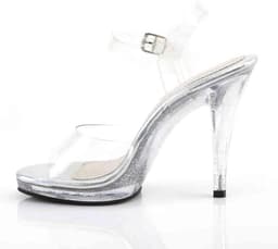 Fabulicious - FLAIR408MG Sandaal met enkelband - US 15 - 46 Shoes - Transparant/Zilverkleurig — thumbnail 3