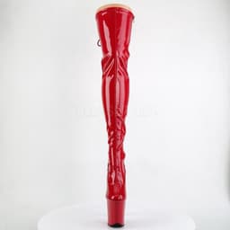 Pleaser - FLAMINGO-3063 Plateau Overknee Laarzen - Paaldans schoenen - 38 Shoes - Rood — thumbnail 3