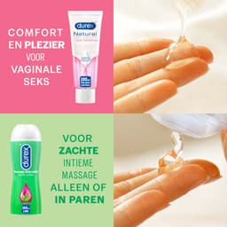 Durex - 2 Glijmiddelen - Voor Comfort En Genot - Waterbasis - Natural Extra Sensitive 100% natuurlijk 100ml - Massage olie en Glijmiddel Aloe Vera 2/1 200ml - Voordeelverpakking — thumbnail 4