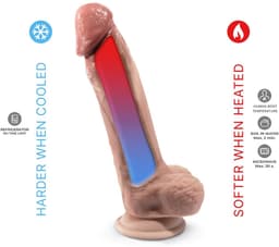 SILEXD - Real Skin - Realistische Dildo - Model 1 - 23 cm - Medium Huidskleur — thumbnail 3