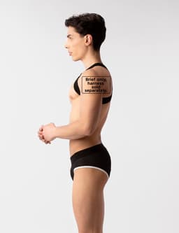 Barcode Berlin Mesh Brief Sicile Black-White - MAAT S - Erotisch Heren Ondergoed - Slip voor Man - Sexy mannen Slip — thumbnail 2