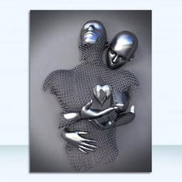 Abstracte Canvasprint Set van 3 - Romantisch Portret in Grijstinten - Modern Wanddecor voor Woonkamer en Slaapkamer - 21 x 30 cm — thumbnail 3