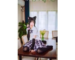 Kawaii Poot Kostuum Set - 3D Vingerloze Kat Klauw Handschoenen en Sokken voor Dames