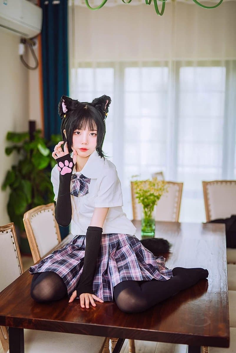 Kawaii Poot Kostuum Set - 3D Vingerloze Kat Klauw Handschoenen en Sokken voor Dames — afbeelding 1