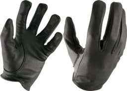 Mister B - Leren Politie Handschoenen - Zwart S — thumbnail 3