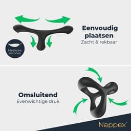 Cockring Siliconen - Nappex™ Jari Penisring voor een Harde Erectie [Discreet Verzonden] - Rekbare Ballsplitter, Cockringen en Ballstretcher - Sex Toys voor Mannen en Koppels - BDSM - Penis Sleeve - Kamasutra - Seksspeeltjes Zelf Aftrekken - Erotiek — thumbnail 5