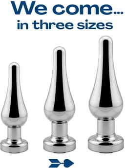 Cupitoys® Metalen buttplug - Zilver - Diamant blauw - Taps - Small - Sex toys voor vrouwen - Sex toys voor mannen - Buttplugs — thumbnail 4