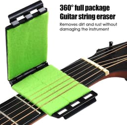 Snaar Reiniger - Gitaar Accessoire - Instrument Onderhoud - 360 Graden Reiniging - 12 x 8 x 3 cm - Zwart — thumbnail 5