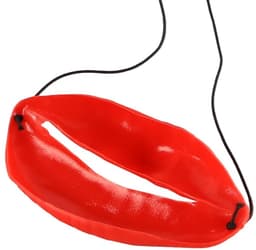 Dailygoods - sausage mouth decor - grappige lippen - 2x set - voor Halloween - feestartikelen - leuk voor feestjes - rood — thumbnail 4