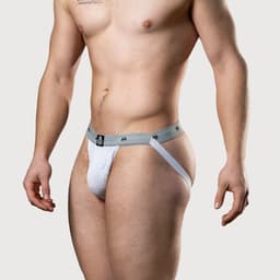MM Sports The Original Swimmer/Jogger Jockstrap 1 inch Multipack 1x Black + 1x White + 1x Red - MAAT S - Heren Ondergoed - Jockstrap voor Man - Mannen Jock — thumbnail 3