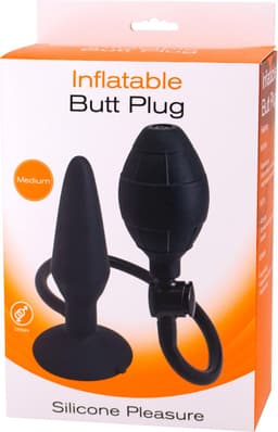 Seven Creations - Inflatable Butt Plug M - Anal Toys Buttplugs Zwart — thumbnail 2