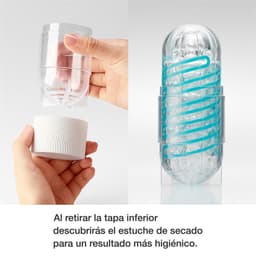 Tenga - Spinner 04 Pixel Masturbator - Transparant/Turquoise — thumbnail 5