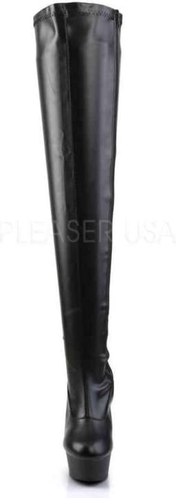 EU 36 = US 6 | DELIGHT-3000 | 6 Heel, 1 3/4 PF Thigh High Boot, Side Zip — thumbnail 2