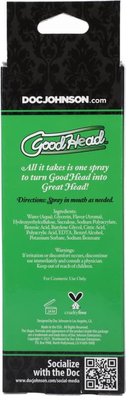 Doc Johnson - GoodHead Juicy Head Dry Mouth Spray - Watermeloen - 60 ml — thumbnail 2
