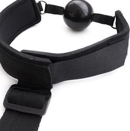 CHPN - SM mondbal met Handboeien - Handboeien met gag bal - Rugbondage - BDSM - Vastbinden - Seksspel - Sex - Erotiek - Rollenspel - Mondknevel — thumbnail 2
