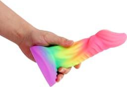 Banoch | Dildo lizard rainbow | siliconen | zuignap | fantasy monster — thumbnail 2