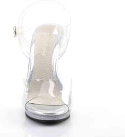 Fabulicious - FLAIR408MG Sandaal met enkelband - US 15 - 46 Shoes - Transparant/Zilverkleurig — thumbnail 2