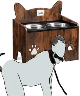 Pet play - voerbak - rollenspel - honden & katten verhoogte voerbak - hout - roleplay - natuurlijk ook leuk voor je echte huisdier — thumbnail 1