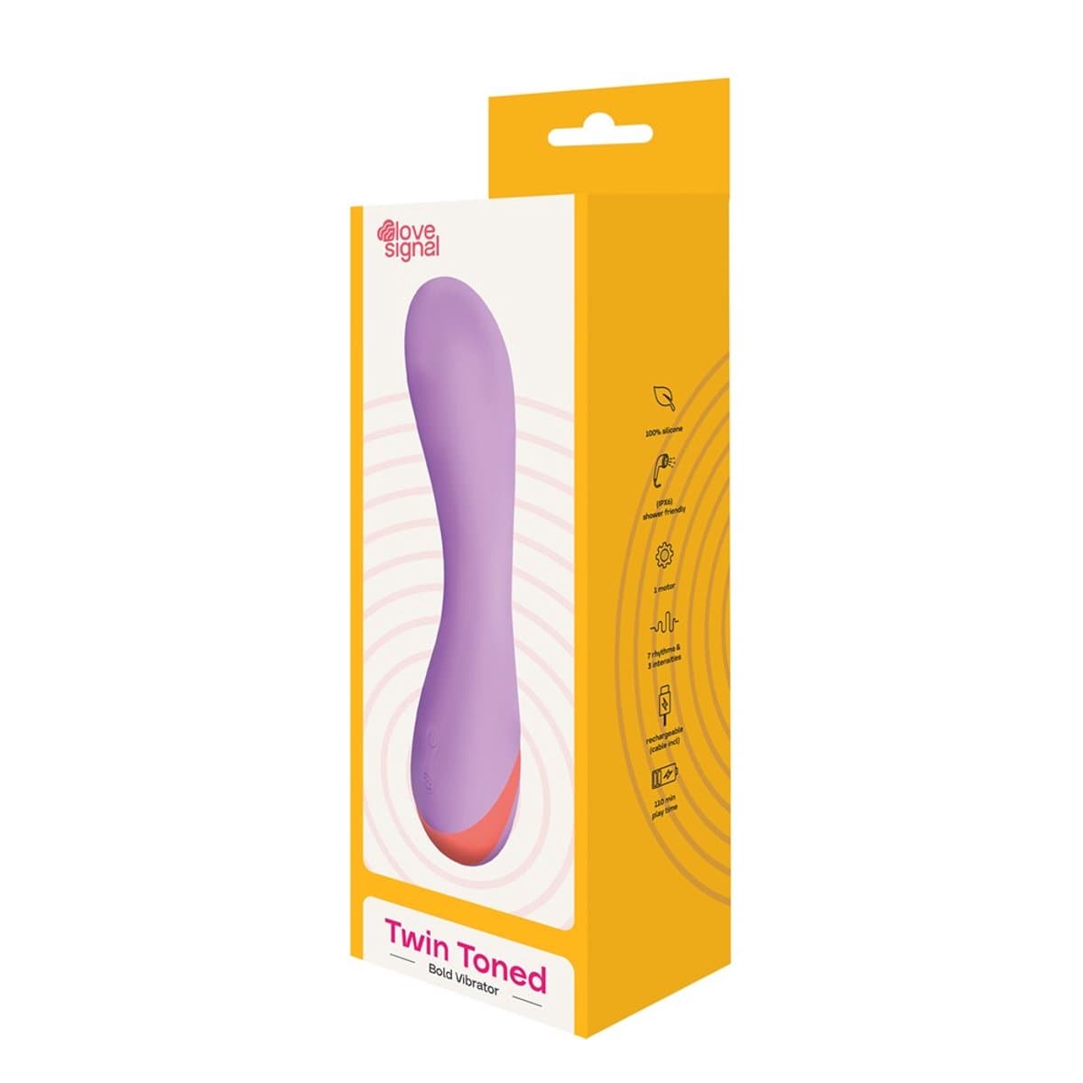Dreamtoys Sexy Love Signal Twin Toned G-spot vibrator - Paars - 19 cm — afbeelding 1