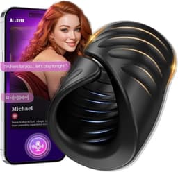 Daity Masturbator Mannen Vibrator – APP Gestuurde Penistrainer – Eikel Stimulator – Vibrerende Stroker – Oplaadbaar Seksspeeltje voor Mannen - Zwart — thumbnail 1