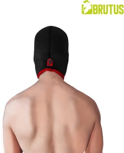 Brutus - Neoprene Face Fucker Hood - Met Oogopeningen - Zwart/Rood — thumbnail 2