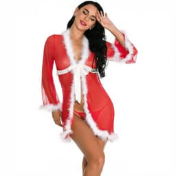 Erotische kerst kleding | Kerstvrouw | Sexy kleding | Lingerie Dames | Feestdagen | Kerstmis | Hoge kwaliteit — thumbnail 3