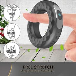 Daity - Cockring Vibrerend - Valentijn Cadeau - Penisring met 10 Vibratiestanden - Siliconen Penisring - Sex Toys voor koppels - Afstandsbediening - bandvorm – Voor Lange & Stevige Erectie — thumbnail 5