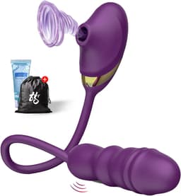 HappySexy Vibrator Voor Vrouwen met Stootfunctie en Likkende Tong - Vibrators Luchtdruk Pulsaties - Realistisch Dildo G Spot Clitoris Stimulator Vrouw - Waterproof Sex Toys Seksspeeltjes voor Koppels - Incl. Gratis Glijmiddel en Opbergzakje — thumbnail 1