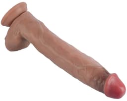 vscnovelty® Dual-Layered Nature Feel - Silicone Dildo - Super lang 29 cm — thumbnail 4