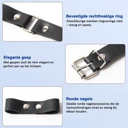 DOWO® - Body Bondage - Borstboeien - Kleding Accessoires - Sexy Lingerie - Erotiek Riem - Bondagesets - SM BDSM - Leer- Harnas Vrouwen - Sextoys voor vrouwen - One Size — thumbnail 3