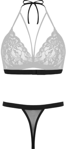 Christine le Duc - Kanten BH Setje met Open Kruis - Lingerie Erotisch - Lotte - Zwart - S — thumbnail 3