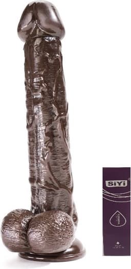 Erodit® Giant Chocolate Dildo, 27 cm- realistische penis met balzak en Stevige zuignap, Dildo mannen Anaal-vaginaal- xxxl Dildo met zuignap- Unisex- Sekstoys - Seksspeeltje voor man- vrouw- met glijmiddel — thumbnail 1