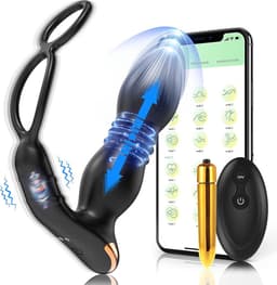 LoveVlijt - Luxe Prostaat Stimulator met Cockring - 10 Vibratiestanden - Vibrerende Butplugg - Anaal Dildo voor Mannen - Draadloos - Dubbele Stimulatie - Anale Speeltjes - Buttplugs - Op afstand - Inclusief Extra Vibrator en App - Vibrator — thumbnail 1