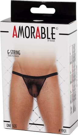 Amorable - Zwarte Transparante Herenstring — thumbnail 3