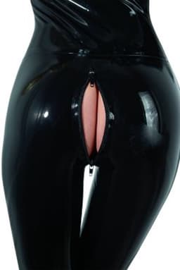 LateX – Latex Catsuit voor Strak en Spannend Gevoel met Open Kraag en Rits Sluiting Maat XL – Zwart — thumbnail 5
