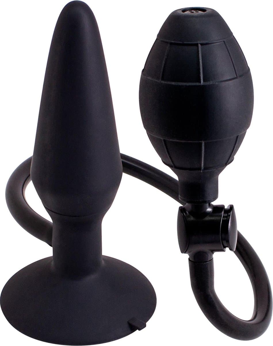 Seven Creations - Inflatable Butt Plug M - Anal Toys Buttplugs Zwart — afbeelding 1