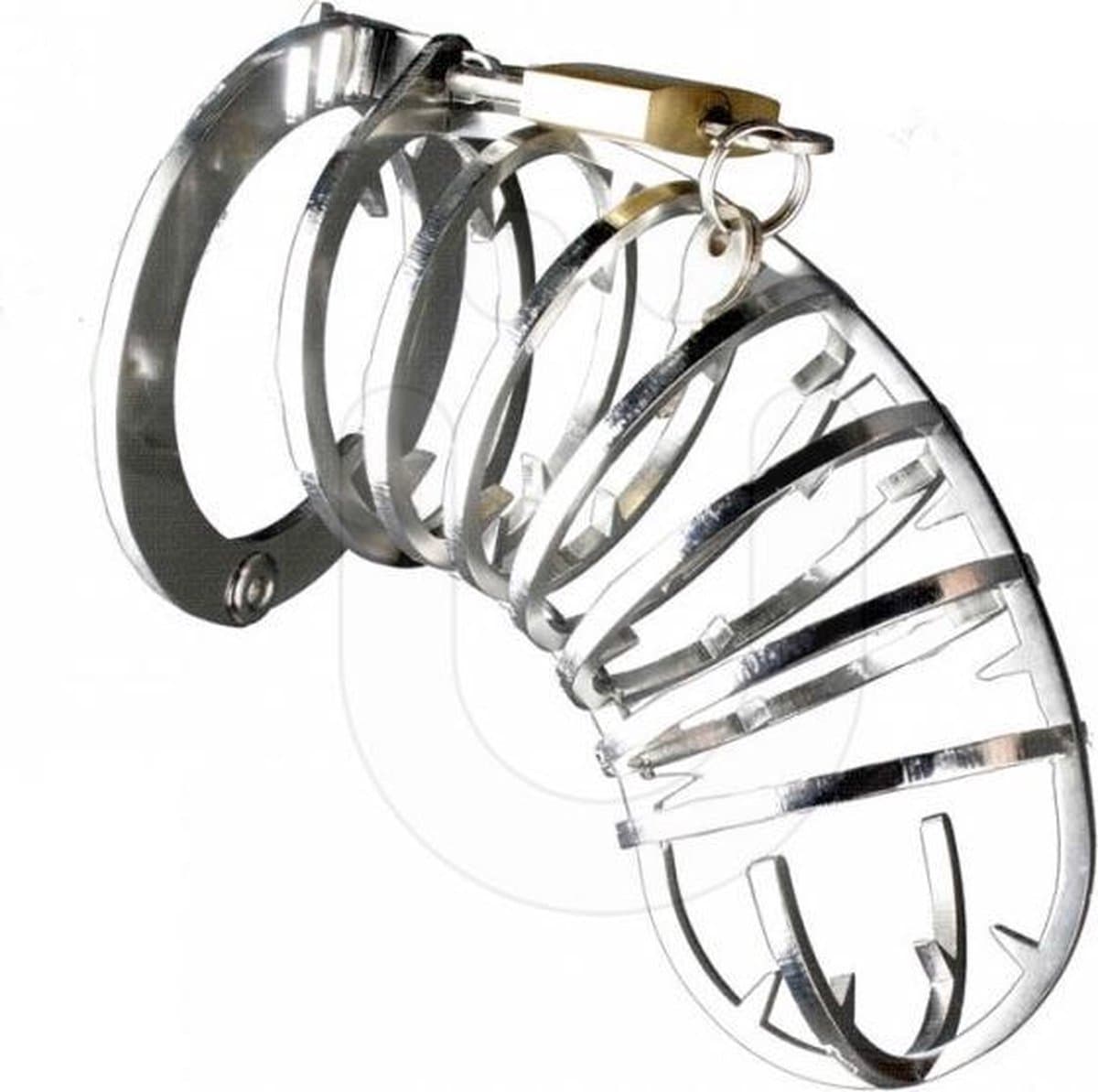 Black Label - The Spiked Cock Cage - Kuisheidskooi met Spikes - RVS — afbeelding 1