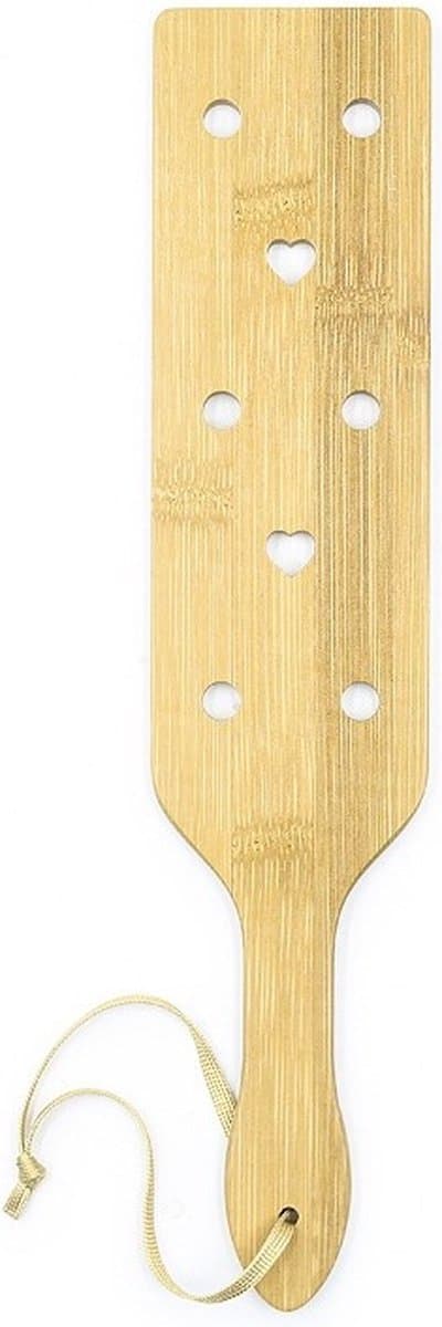 Nooitmeersaai - Paddle - Spanking - Hout - Met Hartjes - 33 cm - BDSM - Sekstoys Voor Koppel — afbeelding 1