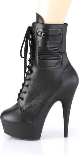 Pleaser - DELIGHT-1020PK Plateau Laarzen - US 11 - 41 Shoes - Zwart — thumbnail 3