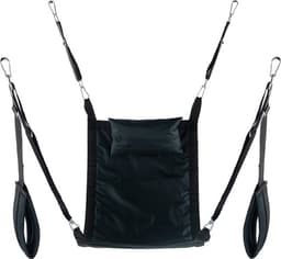 Rectangular canvas sling - 4 points - Full set - Black — thumbnail 1