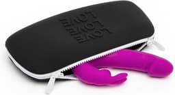 Nooitmeersaai - Opbergtas love love love siliconen met rits - black — thumbnail 5
