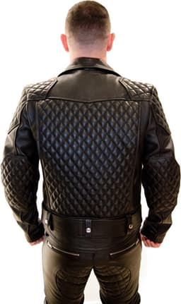 Mister B lederen motor jacket met opvulling - zwart - small — thumbnail 3
