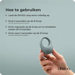 OHYES Loop - Cockring Vibrerend - Siliconen Penisring - Sex Toys voor koppels - Stone Green — thumbnail 3