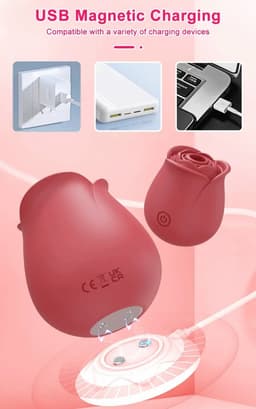 Rose Bliss - Rose Toy - Zuigende Vibrator - Clitoris Stimulator - Oplaadbare Batterij — thumbnail 3