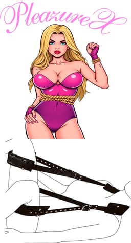PleazureX - Fetish Series - Nek & benen bondage - positie kussen - bdsm - kinky — thumbnail 2