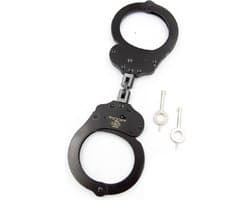 Mister B Cuff Double Lock with hoop Politiehandboeien - Zwart