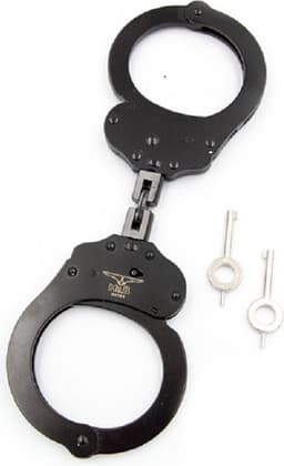 Mister B Cuff Double Lock with hoop Politiehandboeien - Zwart — thumbnail 1