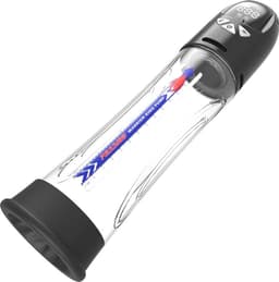 Passion Pump - Elektrische Penispomp - Waterproof - 31 cm - Zwart/Transparant — thumbnail 3
