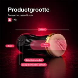 Jespro automatische Blowjob Simulator - 10 vibratie standen - Masturbator voor man - Voor mannen elektrisch - Sex toys - Penis vibrator - Vagina - Pocket pussy — thumbnail 4