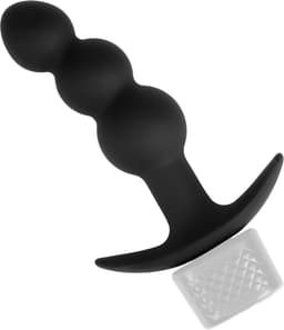 Rimba Electro Play - E-Stim Geribbelde Buttplug - Bi-Polair - Zwart — thumbnail 1